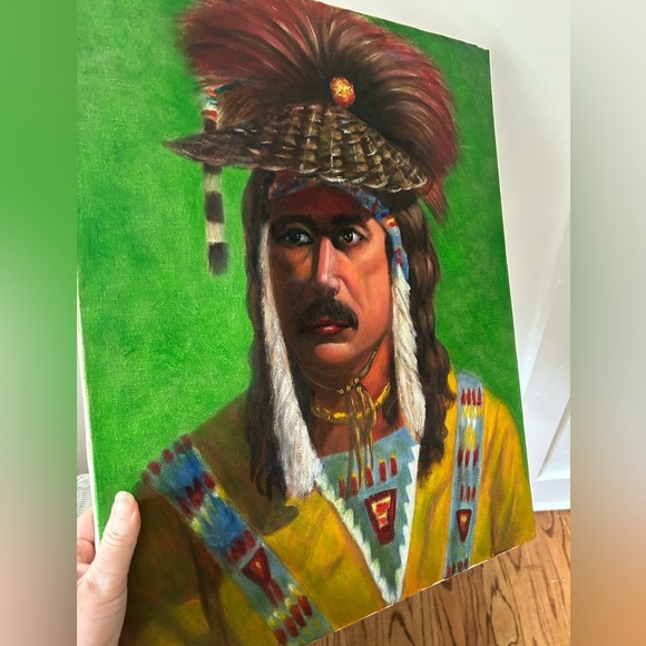 Original Art painting of an Indian - Picture 2 of 2